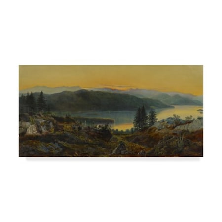 John Atkinson Grimshaw 'Windermere 1863 ' Canvas Art,10x19